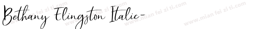 Bethany Elingston Italic字体转换